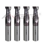 2 Flutes Carbide End Mill Cutter 30 Degree 45 Degree TiAlN Coated End Mills