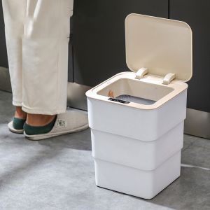 Foldable Collapsible Sensor Trash Bin Trash Can with Odor Filter Touchless
