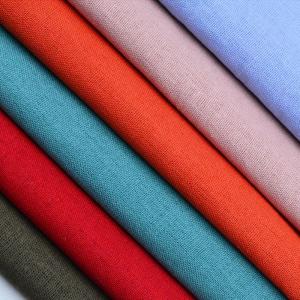 China Solid Color 167gsm-185gsm Ramie Linen Fabric Plain Woven Material factory