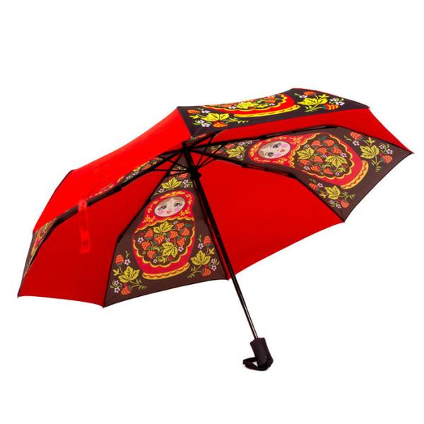 China Auto Open Close 21"*8K Three Fold Sublimation Art Umbrella factory