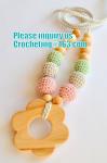 Baby sling necklace, baby bracelet, crochet bracelet, teething bracelet, crochet