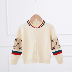 China 2023 new boys fall winter double viscose cotton sweater cartoon baby children knit Cardigan sweaters on sale