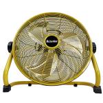 DC Recharge Industrial Ventilation Fan 12inch Yellow / Black Portable Floor