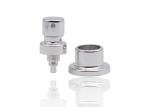 13mm 15mm Cosmetic Crimp Perfume Bottle Spray Pump Shiny Silver With Step Collar