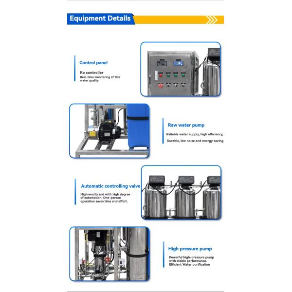 Double-Stage RO System 4000L/H Stainless Steel Water Purifier