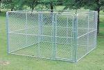 Chain Link Fence Large Dog Enclosures Outdoor Galvanized Surface Treatment