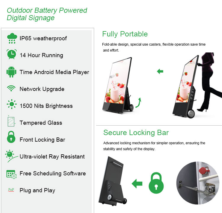 Outdoor Battery Digital Signage 
