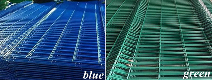 Residential Square Post 3D Triangle Fence Panel For 1.8*2.0m Green PVC Coated