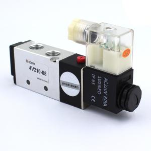 China 4V Series Solenoid Valve Single Coil Pilot Operated Electric 2 Position 5 Port Connection Type for Air Cylinders factory