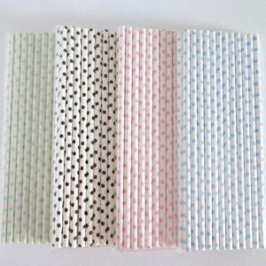 China Custom Colorful Plastic And Paper Straws Disposable Drink Biodegradable factory