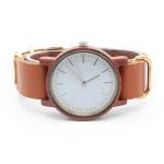 Complete Calendar Minimalist Leather Watch Red Sandalwood Watch Private Label