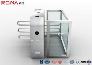 China Metal Wings Waist High Turnstile Assured Barrier 304 Stainless Steel Material factory