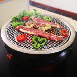 Stainless Steel Round Barbecue Grill Grill Net Steam Net Camping Hiking Outdoor