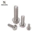 Grade Carriage Bolts Sliver Stainless Steel Hexagon Flange Head Fully Threaded