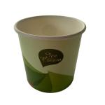 7 Oz Paper Compostable Ice Cream Cups Water Based Home Paper Ice Cream Pots