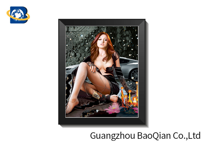 30 X 40 Cm 3D Lenticular Pictures With PS Frame / Custom Lenticular Printing