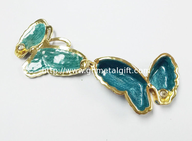 Alloy jewelry metal box butterfly trinket box for promotion gift