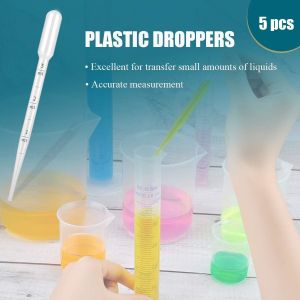 Plastic Graduated Cylinders and Beakers with 5 Pipettes, 10ml 25ml 50ml 100ml