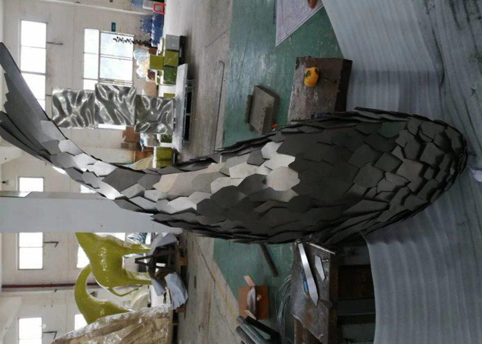 Modern Outdoor Large Stainless Steel Whale Sculpture Metal Animal Statue