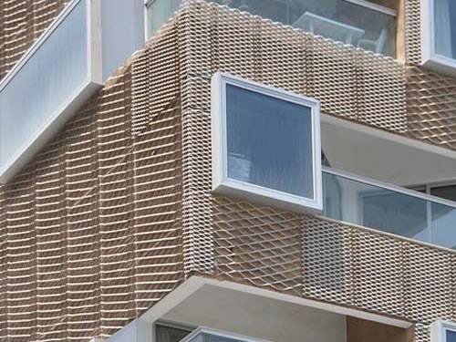 Powder Coated Building Grid Expanded Metal Mesh Sheets For Stair Railing