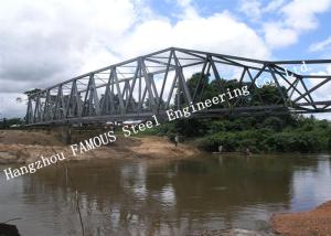 China 10-1000m 2-9m Height Prefabricated Steel Truss Bridge Galvanized 50 Years Design Life factory