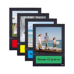 China Custom Size Magnetic Photo Pocket Black With Dry Erase Label factory