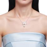 10mm Freshwater Pearl Butterfly 14.7'' 6.1g Chain Sterling Silver Jewelry