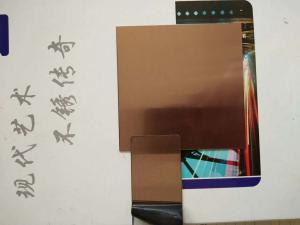 China Rose Gold Stainless Steel Sheet 304 Metal Mirror Hairline With PVC Film factory
