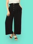 factory clothing manufacturer new style black custom women wide pants with four