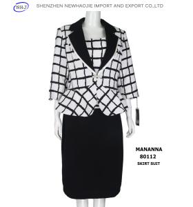 China neck designs for woman suit with black skirt factory