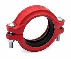 China Flexible 57mm-325mm Grooved Clamp Coupling Red Casting Technics factory