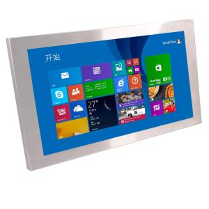 China SUS304 Fanless Waterproof Panel Pc 1.5mm Frame 21 Inch Full IP67 FCC PoE factory