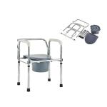 Medical Commode Chair Foldable Steel Commode Wheel Chair With Bedpan