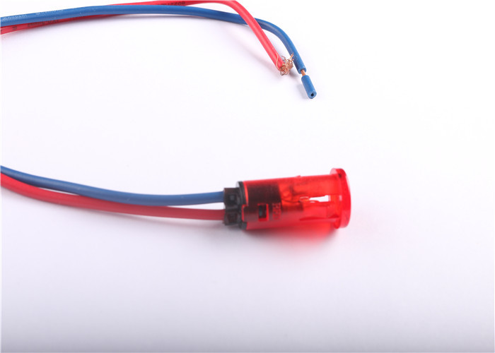 Plastic Small Indicator Lights , Panel Indicators Pilot Lights With Cable
