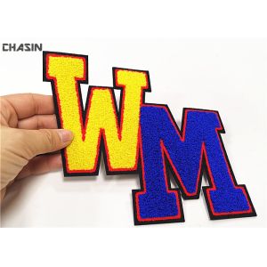 China Chenille Alphabet Sewn Patches  ,  Custom Chenille Patches No Minimum on sale