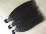 Coarse Yaki Real Peruvian Human Hair Weave Kinky Straight Hair Extensions