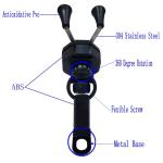 Anti Oxidative PVC X Claw Motorcycle Phone Mount 360D Rotatable