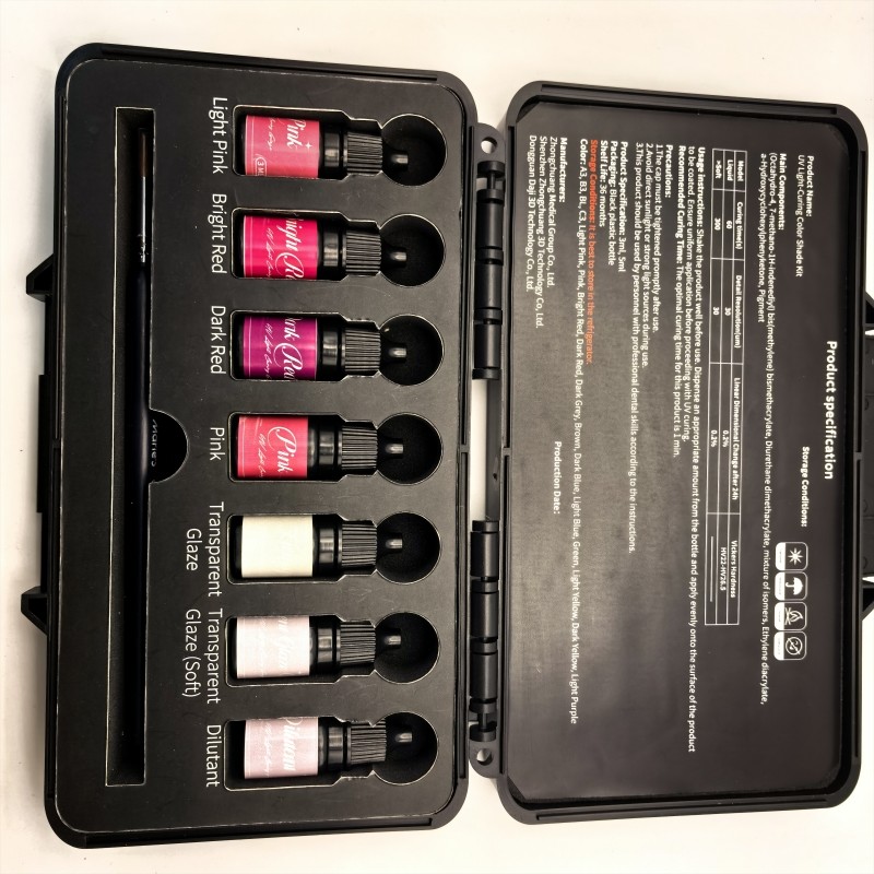 Strong Adaptability Multicolor Glaze Set-7 Piece Set Multiple Shade Selection for Natural Glass and Good Wear Resistance