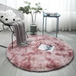 Home Soft Circle Rugs for Kids Girls Teen Room Living Room Animal Print Pattern