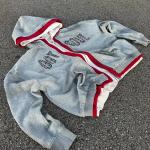 Custom Streetwear Double 3 Zipper Acid Wash Vintage Baggy Boxy Fit Distressed