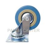 Medium Duty Institutional Casters 75mm PVC Trolley Wheels Swivel Top Plate