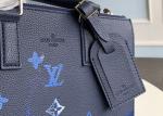 Square Women'S Genuine Leather Crossbody Bags , 18cm Blue Crossbody Handbag