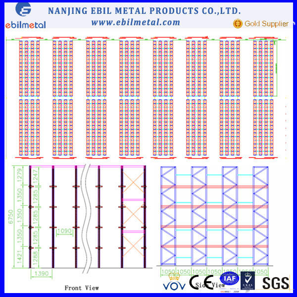 warehouse heavy duty storage drive in rack for exporting