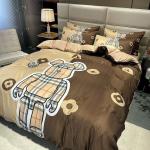 Queen-Size Brushed Cotton 4-in-1 Bedding Set The Ultimate Choice for a Trendy