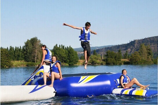 Jumping Water Trampoline Inflatable Water Toys Waterproof PVC