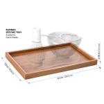 Decorative Display Bamboo Serving Tray , Square Bamboo Tea Serving Tray
