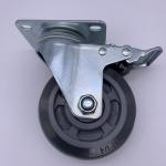Polyurethane Swivel Plate Caster Wheel with Locking 100mm