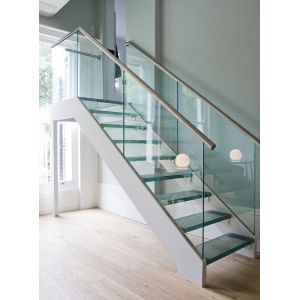 Modern And Sturdy Glass / Stainless Steel Handrail With Easy Maintenance