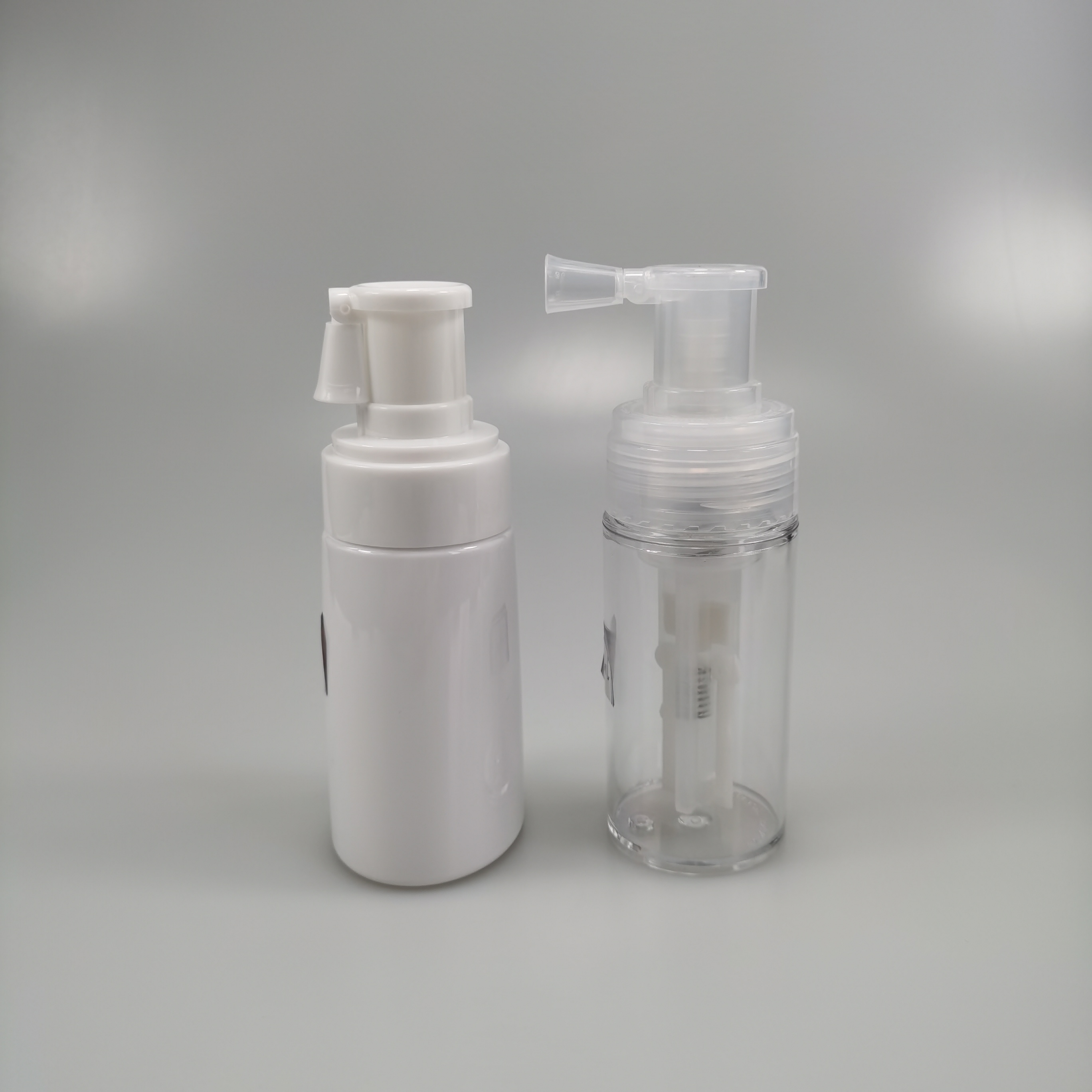 Collar Material PET 110ml Folding Nozzle Talcum Powder Spray Bottle for Baby Coating Color