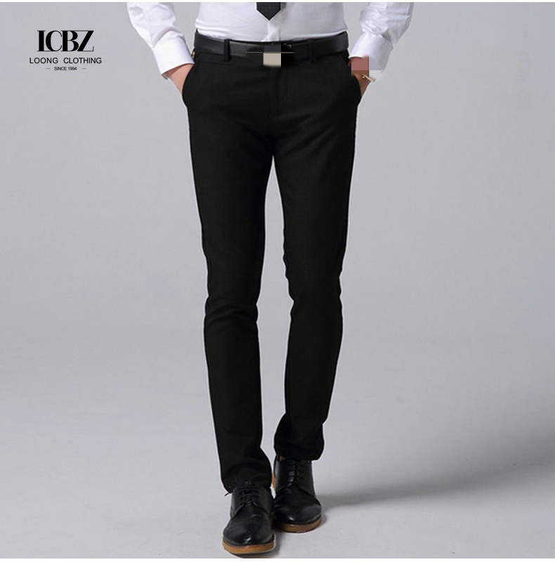 2022 Men's Black Suit Pants Straight Leg for Formal and Casual Occasions in Spring